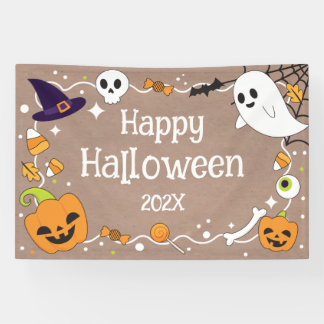 Banderoles Happy Halloween craft party banner