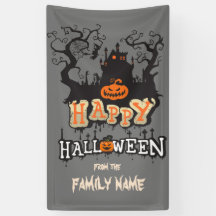 Happy Halloween Personnalisable Nom de famille Per