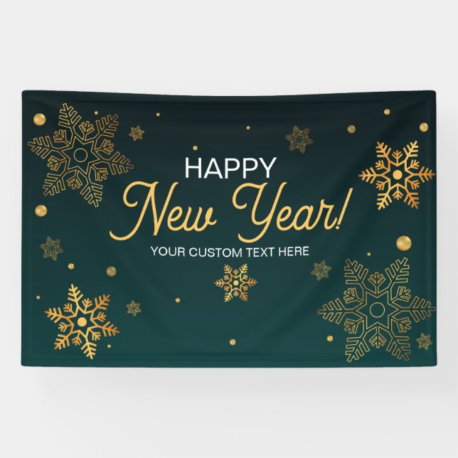 Banderoles Happy New Year party backdrop  (Horizontal)