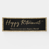 Happy Retirement Typographie Parties scintillant o