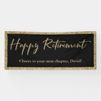 Happy Retirement Typographie Parties scintillant o