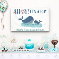 Happy Whale Ahoy C'est un Baby shower garçon