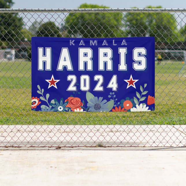 Banderoles Harris 2024 Floral Election (En situation)