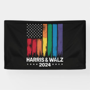 Banderoles Harris Waltz Élection 2024 Gay Tim Waltz LGBTQ