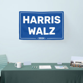 Banderoles Harris Walz 2024