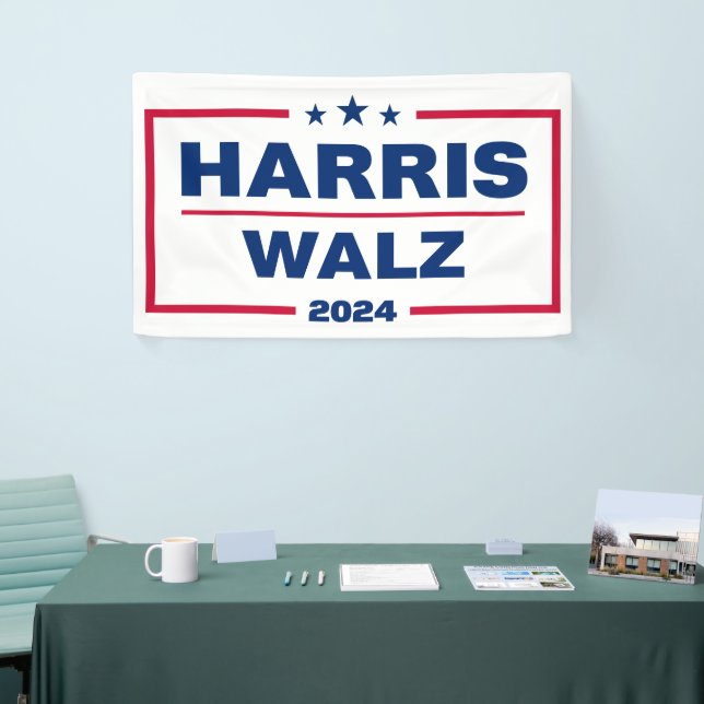 Banderoles Harris Walz 2024 Kamala Harris Tim Walz Election (Salon professionnel)