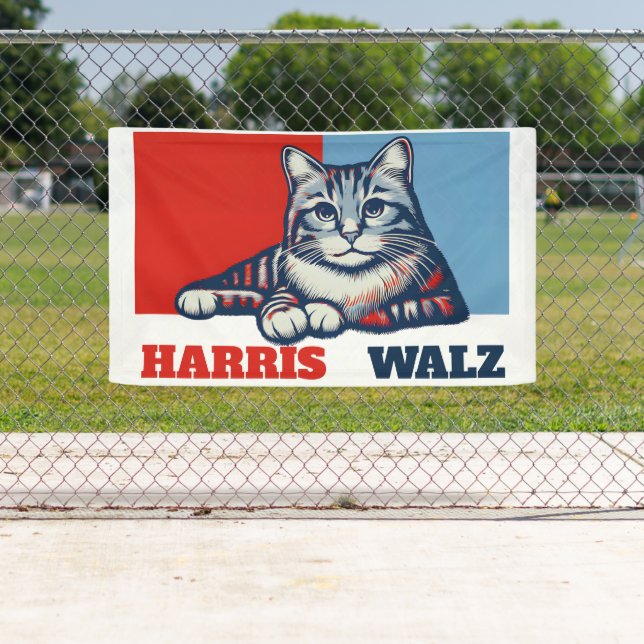 Banderoles Harris Walz 2024 Manifestement Yard (En situation)