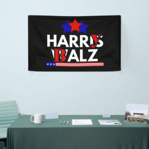 Banderoles Harris Walz 24 Harry Balz 2024 Mème Démocrates