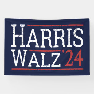 Banderoles Harris Walz Election 2024 I
