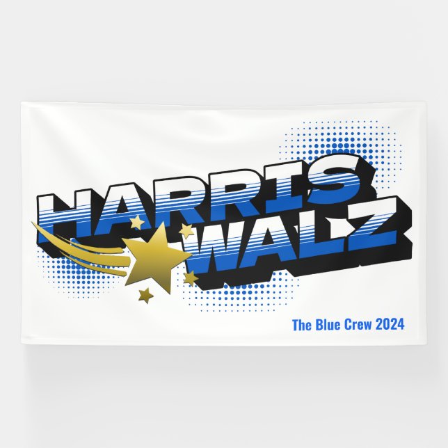 Banderoles HARRIS WALZ Gold Star (Horizontal)