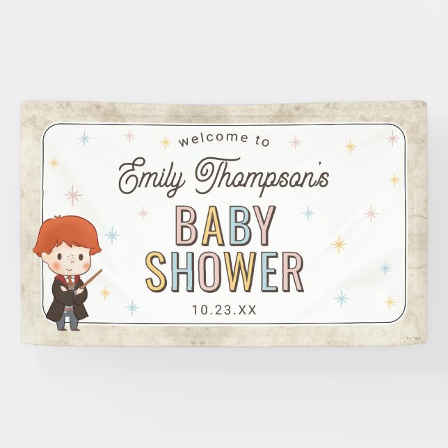 Banderoles Harry Potter Chibi Ron Weasley Magicien Baby Showe (Horizontal)
