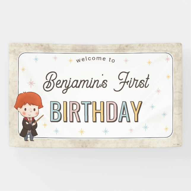Banderoles Harry Potter Chibi Ron Weasley Wizard Birthday (Horizontal)
