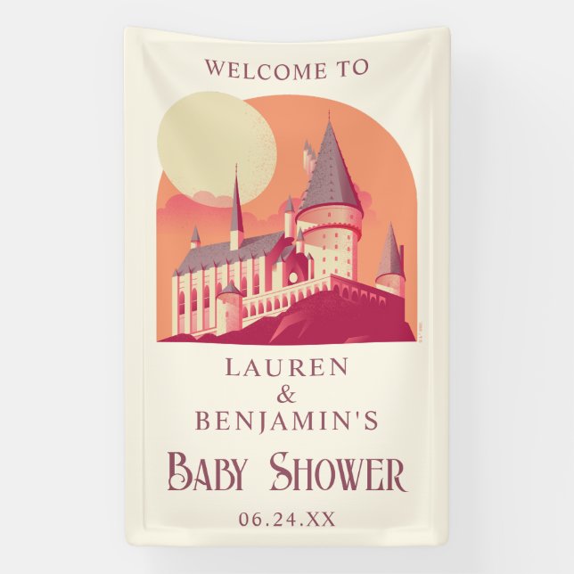 Banderoles Harry Potter | Hogwarts Girl Baby Shower (Verticale)