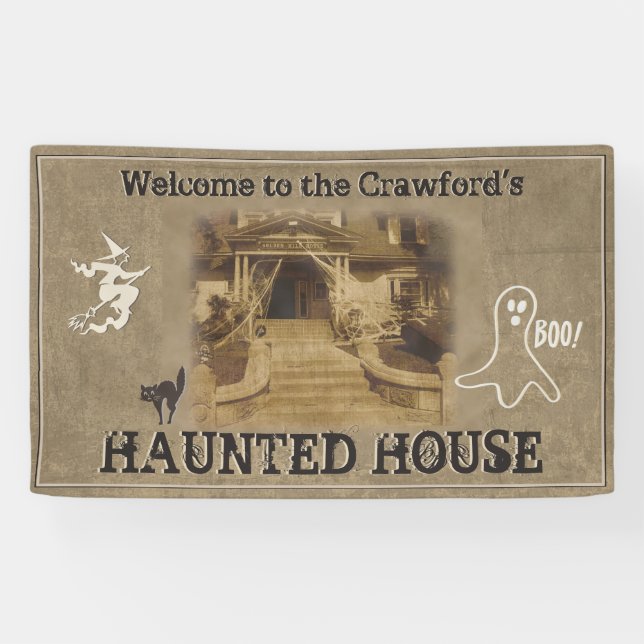 Banderoles Haunted House Halloween Party (Horizontal)