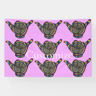 Banderoles Hawaiian Shaka Psychedelic Thunder_Cove