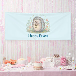 Banderoles Hérisson mignon avec Pâques lanterne