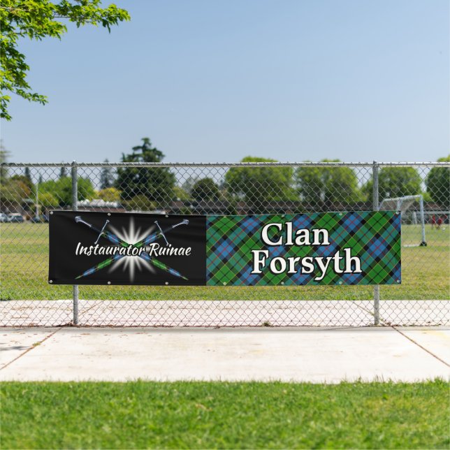 Banderoles Highland Festival Clan Forsyth Tent (En situation)