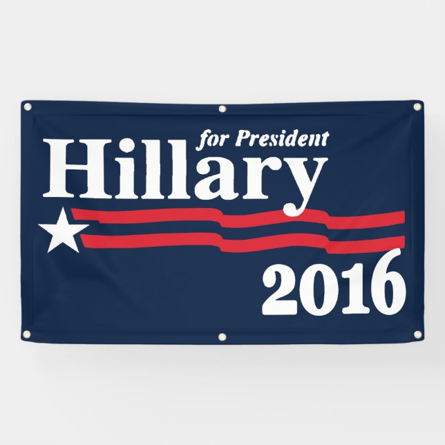 Banderoles Hillary pour le président 2016 (Horizontal)