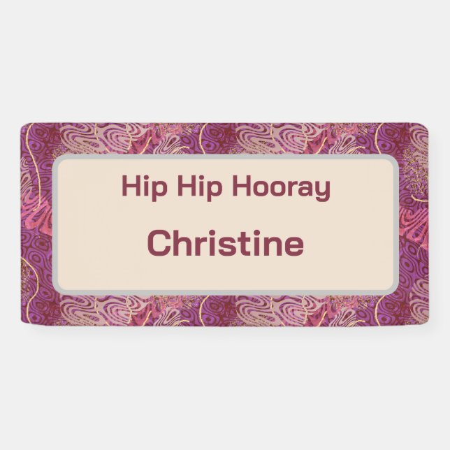 Banderoles Hip Hip Hooray Adult Birthday (Horizontal)