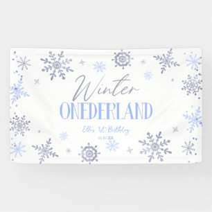 Banderoles Hiver ONE derland Flocon de neige 1er anniversaire