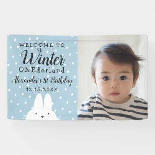 Banderoles Hiver ONEderland Garçon 1er Anniversaire