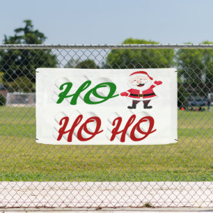 Banderoles Ho Ho Ho Santa Claus Noël rouge vert script