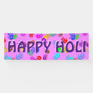 Banderoles holiES - motif couleur mains 1 + votre backgr.