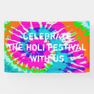 Banderoles holiES - style en spirale de batik de puissance