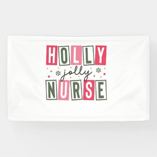 Banderoles Holly Jolly Infirmière Noël Noël Noël Noël Noël No