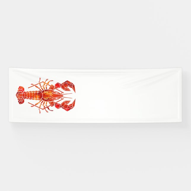 Banderoles Homard polygonal rouge (Horizontal)