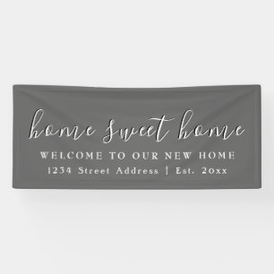Banderoles Home Sweet Home  Gris  Parti du réchauffement des
