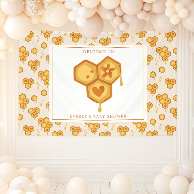 Banderoles Honeypeb Honey Bee Cute Baby shower (Créateur téléchargé)