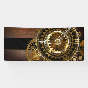 Banderoles Horloge Steampunk avec des engrenages anciens