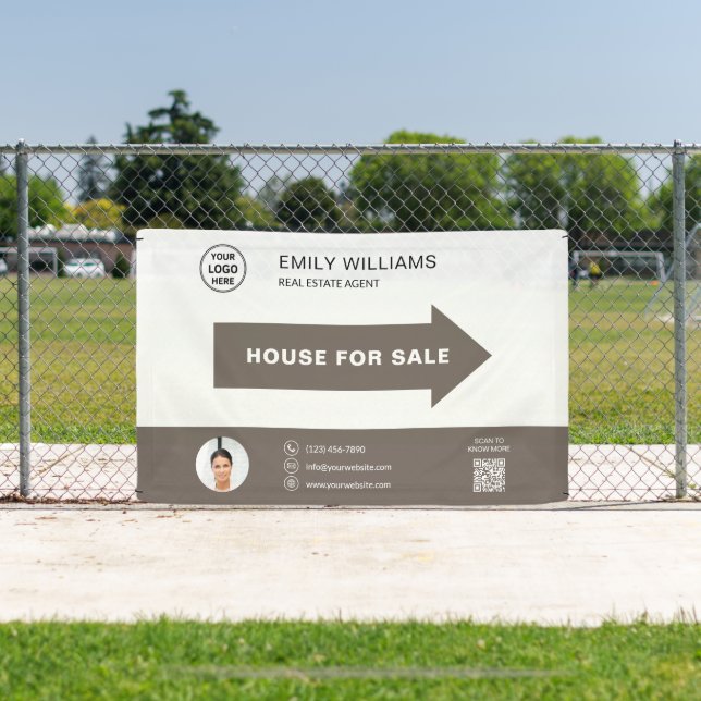 Banderoles House for Sale Real Estate Logo QR Code (Insitu)
