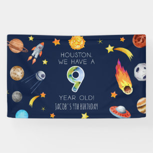 Banderoles Houston We Have A 9 Year Old 9th Anniversaire