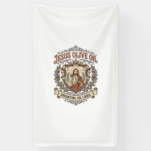 Banderoles Huile d'onction d'huile d'olive Jésus Étiquette Hu