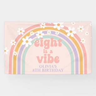Banderoles Huit est Vibe Pastel arc-en-ciel 8e anniversaire