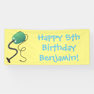 Banderoles Humour de dessin animé de l'aspirateur mignon