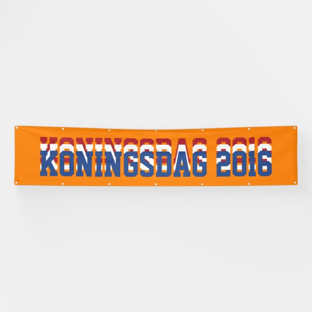 Banderoles Hup Holland Hup, Pays-Bas Dutch Koningsdag 2016 (Horizontal)