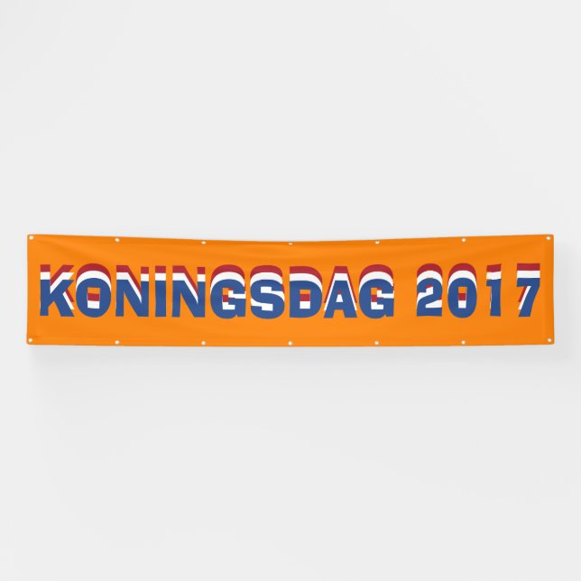 Banderoles Hup Holland Hup, Pays-Bas Dutch Koningsdag 2017 (Horizontal)