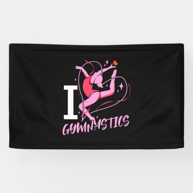 Banderoles I Love Gymnastique (Horizontal)