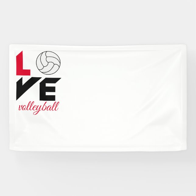 Banderoles I Love volleyball (Horizontal)