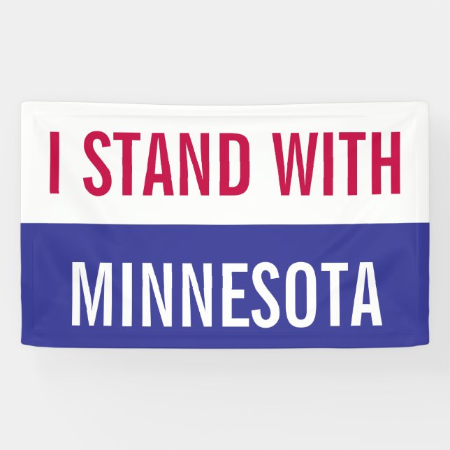 Banderoles I Stand with Minnesota Protest Banner (Horizontal)