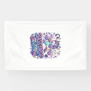 Banderoles Idée de cadeau licorne basse drop typographie Des