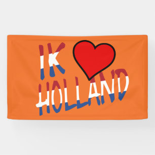 Banderoles Ik Heart Holland superpose sur ou bnrcnt