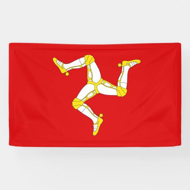 Banderoles Île de drapeau de l'homme (Horizontal)