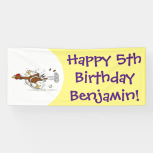 Banderoles Illustration amusante de poulet cool