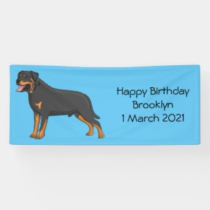 Banderoles Illustration de chien Rottweiler