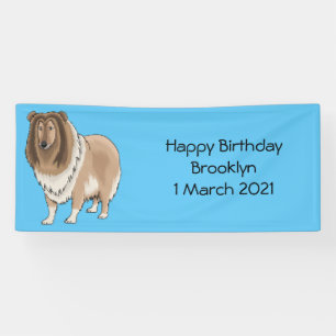 Banderoles Illustration de chien Rough collie
