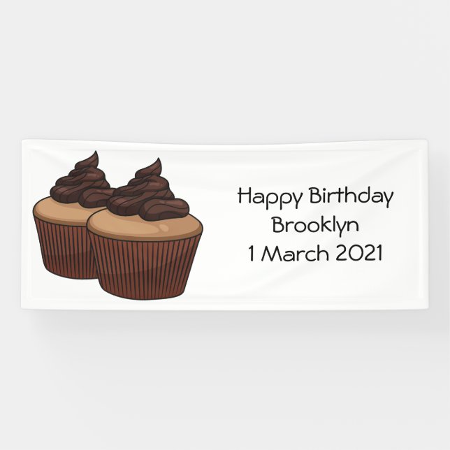 Banderoles Illustration de Cupcake (Horizontal)